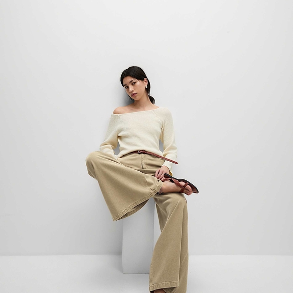 Marks & Spencer Pants - Marks & Spencer Beige Palazzo Pants Size 6 (UK 10) Short (29 Inch Inside Leg)